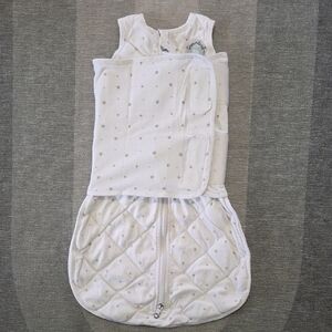 Dreamland Baby Dream Sack & Swaddle Grey Star 0-6m